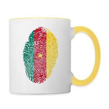Cameroun - Mug contrasté - blanc/jaune - Droite