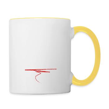 cher lundi toi & moi c'est fini - Mug contrasté - blanc/jaune - Droite
