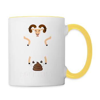 Bockmist - Tasse zweifarbig - Weiß/Gelb - Rechts