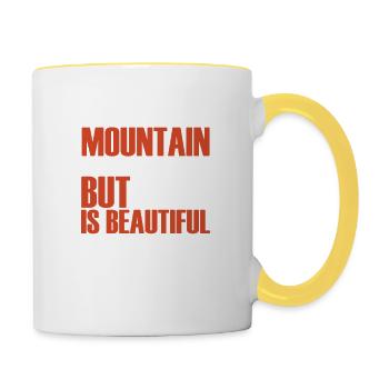 Alpiniste Nature Aventure - Mug contrasté - blanc/jaune - Droite