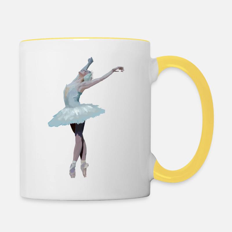 Danseuse classique - Mug contrasté - blanc/jaune