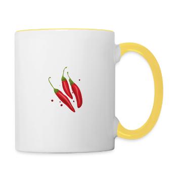 Équipe du Chili - Mug contrasté - blanc/jaune - Droite