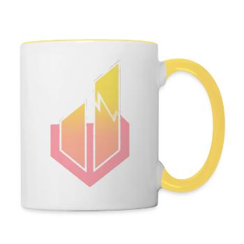 LOGO JORAGY - Mug contrasté - blanc/jaune - Droite