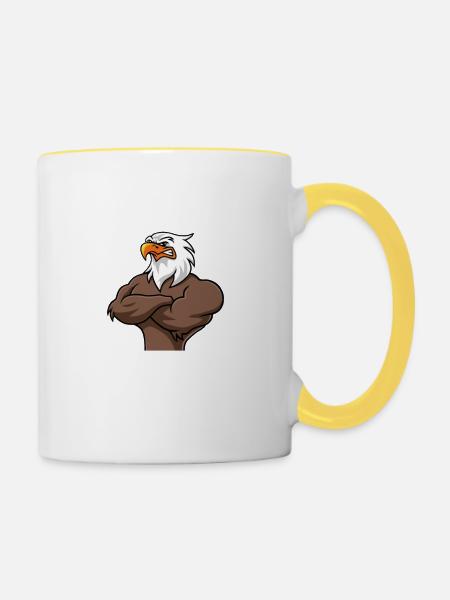 ICH BIN EIN BODYBUILDER - Tasse zweifarbig - Weiß/Gelb