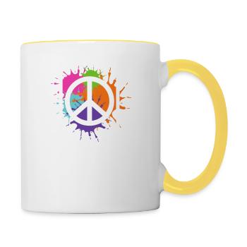 Stop Wars #2 - Mug contrasté - blanc/jaune - Droite