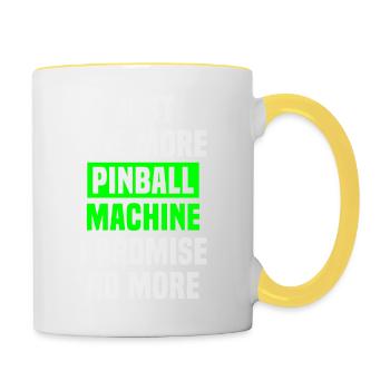 Pinball machine saying funny pinball collector - Contrasting Mug - white/yellow - Right