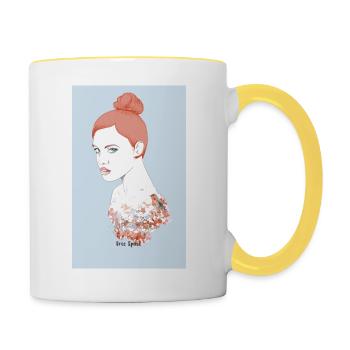 Exprimez-vous avec audace avec notre - Mug contrasté - blanc/jaune - Droite