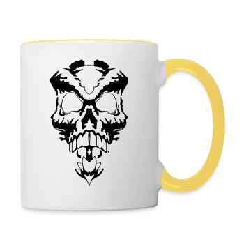skullss6 - Mug contrasté - blanc/jaune - Droite