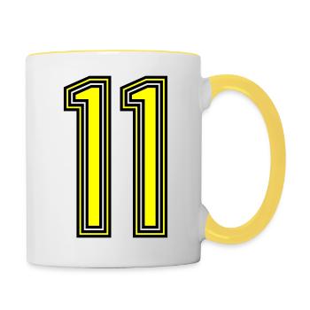 11 - Tasse zweifarbig - Weiß/Gelb - Rechts
