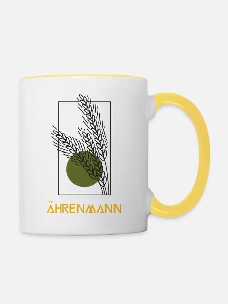 Ährenmann - Tasse zweifarbig - Weiß/Gelb