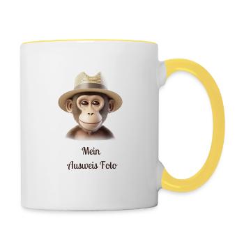 Max the Casual Monkey - Contrasting Mug - white/yellow - Right