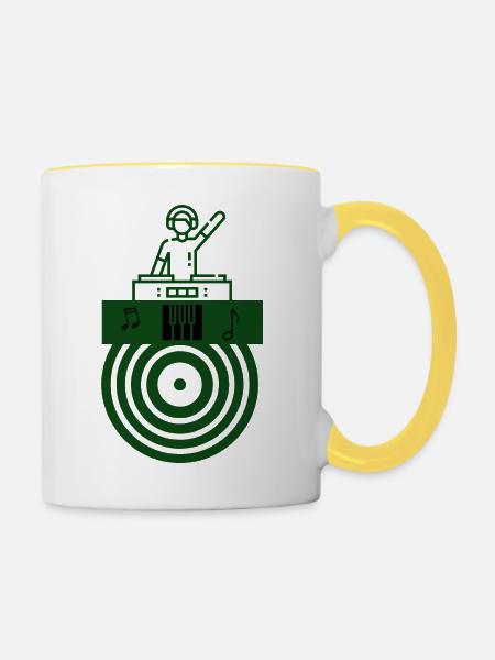 Beats - Tasse zweifarbig - Weiß/Gelb