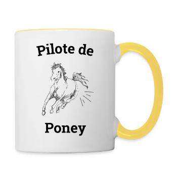 Pony Pilot - Contrasting Mug - white/yellow - Right