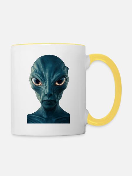 E.T. - Tasse zweifarbig - Weiß/Gelb