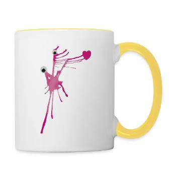 MONSTRUMMS LOVE No.1 - Mug contrasté - blanc/jaune - Droite