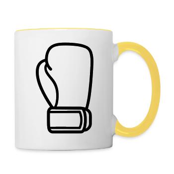 Boxing Glove - Contrasting Mug - white/yellow - Right