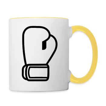Boxing Glove - Contrasting Mug - white/yellow - Right