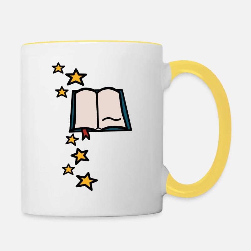 Magic Book - Contrasting Mug - white/yellow
