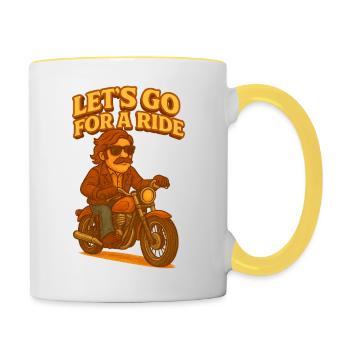 Let’s Go For a Ride - Mug contrasté - blanc/jaune - Droite