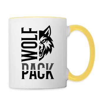 Wolf Pack Rudel - Tasse zweifarbig - Weiß/Gelb - Rechts