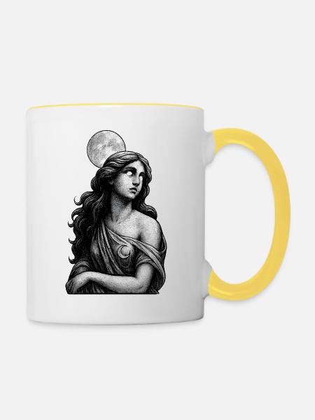 Luna Halo - Tasse zweifarbig - Weiß/Gelb