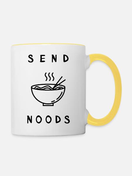 Send - Noods - Tasse zweifarbig - Weiß/Gelb