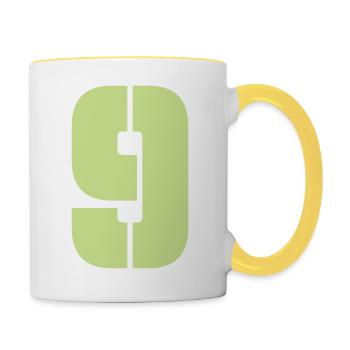 9 - Tasse zweifarbig - Weiß/Gelb - Rechts