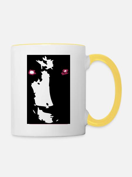 Entsetzen - Tasse zweifarbig - Weiß/Gelb