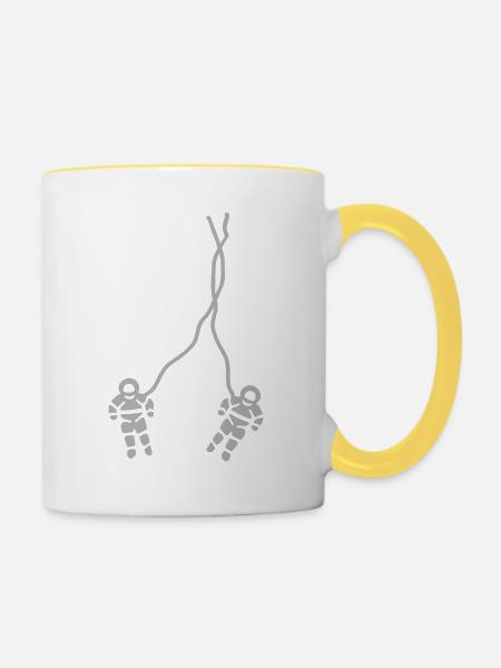 Astronaut - Tasse zweifarbig - Weiß/Gelb