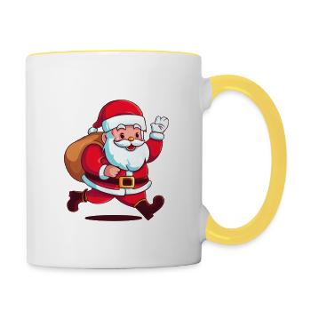 Santa - Contrasting Mug - white/yellow - Right