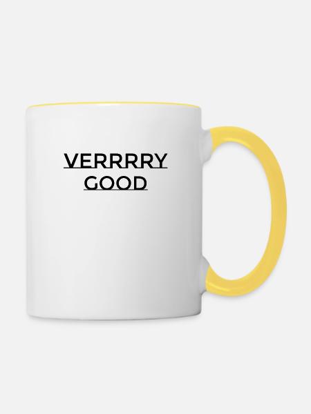 VERRRRY GOOD - Tasse zweifarbig - Weiß/Gelb