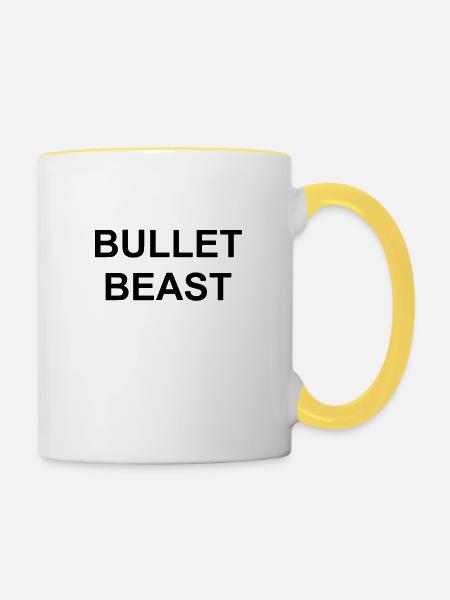 Bullet Beast - Tasse zweifarbig - Weiß/Gelb