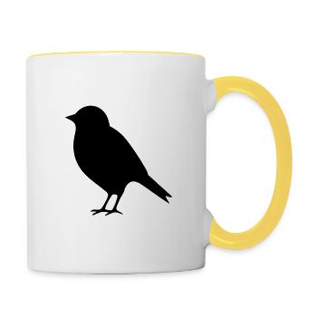 Little bird - Contrasting Mug - white/yellow - Right