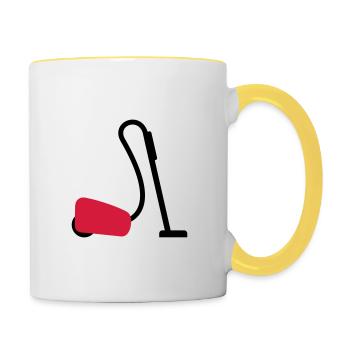 Staubsauger - Tasse zweifarbig - Weiß/Gelb - Rechts