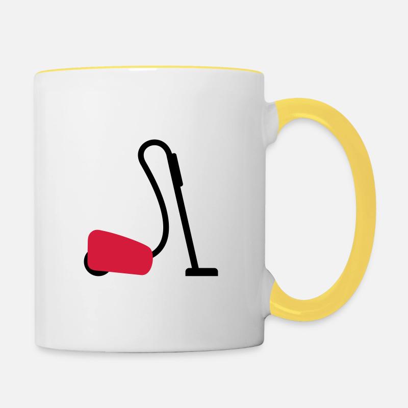 Aspirateur - Mug contrasté - blanc/jaune