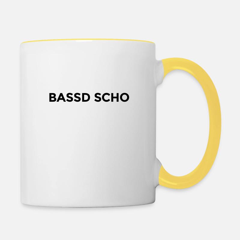 Bassd scho - Montserrat - Mug contrasté - blanc/jaune