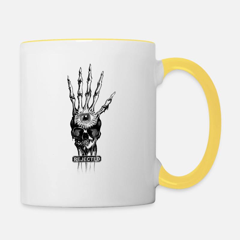 rejeté - Mug contrasté - blanc/jaune