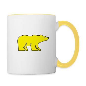 Bärenstark - Contrasting Mug - white/yellow - Right