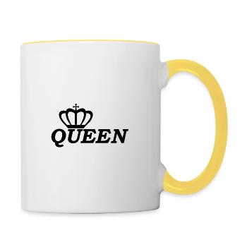 Queen - Contrasting Mug - white/yellow - Right