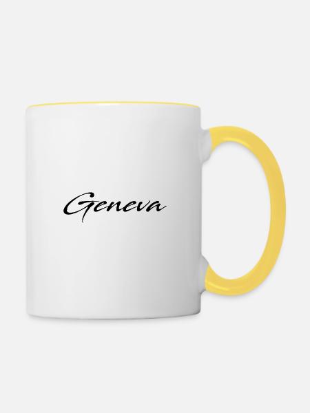 Geneva - Tasse zweifarbig - Weiß/Gelb