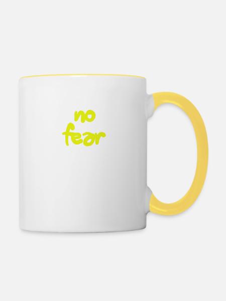 angst - Tasse zweifarbig - Weiß/Gelb