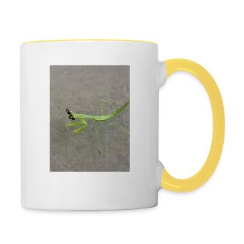 Nicer Hüpfer - Tasse zweifarbig - Weiß/Gelb - Rechts