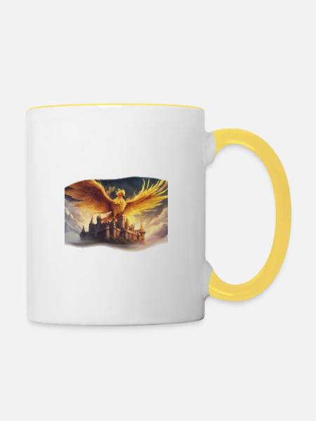 Phönix - Tasse zweifarbig - Weiß/Gelb