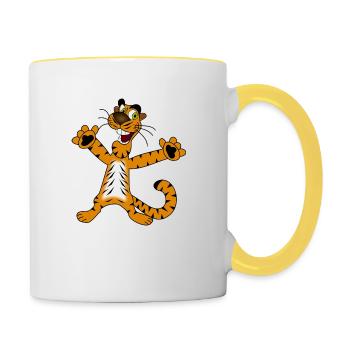 Tiger - Tasse zweifarbig - Weiß/Gelb - Rechts