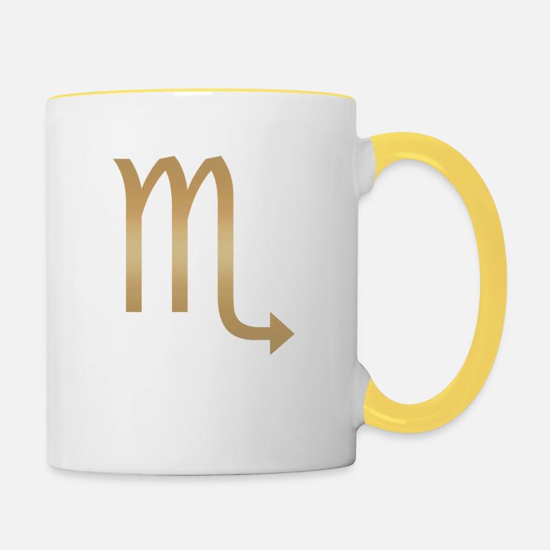 Scorpion - Contrasting Mug - white/yellow