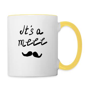 its a me - Tasse zweifarbig - Weiß/Gelb - Rechts