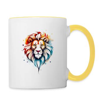 Lion - Contrasting Mug - white/yellow - Right