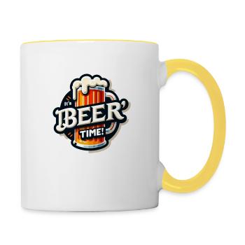 Beer - Tasse zweifarbig - Weiß/Gelb - Rechts