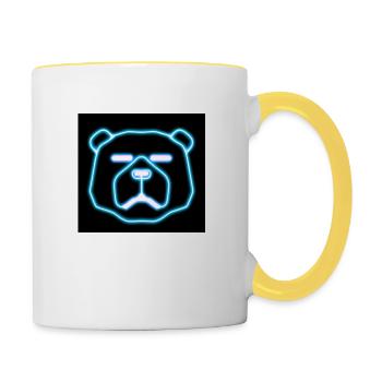 Bär - Tasse zweifarbig - Weiß/Gelb - Rechts
