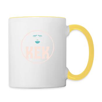 Kek1 - Mug contrasté - blanc/jaune - Droite